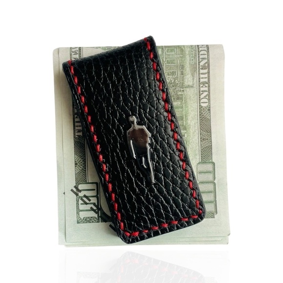 Leather Money  Clip, Strong Magnet, Accessory for Men - Picture 1 of 5